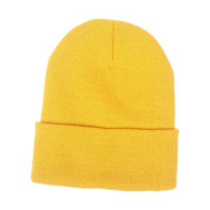 Gorro de invierno en blanco liso plegable de alta calidad Unisex personalizado, gorro de calavera con puño acrílico, gorros informales cálidos de punto - Product Image 1