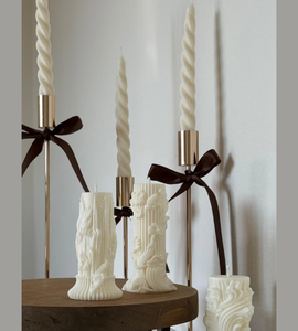 Portavelas hecho a mano con detalles dorados para mesa de boda, portavelas de Metal para cenas románticas y elegantes soportes para el hogar - Product Image 1