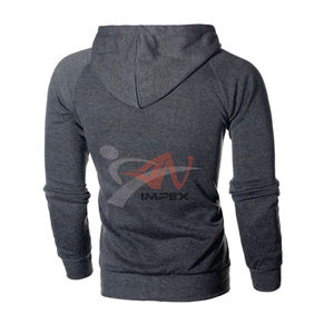 Sweat à capuche zippé pour homme de haute qualité avec logo imprimé personnalisé, tissu écologique imperméable, couleur et taille personnalisées - Product Image 3