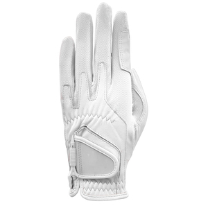 Gants de golf en cuir véritable, durables et de haute qualité, avec logo personnalisé, paume en cuir de mouton, doux, pour hommes, couleur blanche. - Product Image 3