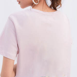 Camiseta de gran tamaño para mujer, de manga corta Camiseta básica informal holgada, patrón sólido transpirable para uso diario de verano - Product Image 4