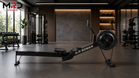 Máquina de remo con resistencia al aire, remo estático para entrenamiento cardiovascular, ejercicio de cuerpo completo, equipo de fitness para gimnasio en casa, de acero.