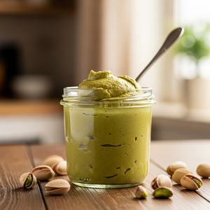 เนยพิสตาชิโอออร์แกนิกสดและธรรมชาติทำจากถั่วคั่วระดับพรีเมียมสำหรับมื้ออาหารที่สะอาด - Product Image 1