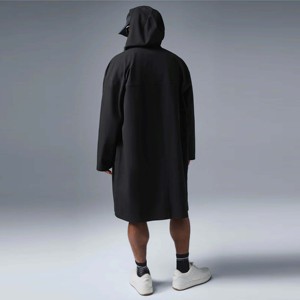 Men Long <b>Hooded</b> Rain <b>Jacket</b> - <b>Waterproof</b> and Windproof Lightweight Coat <b>with</b> Full-Length Design, Perfect - Product Image 2