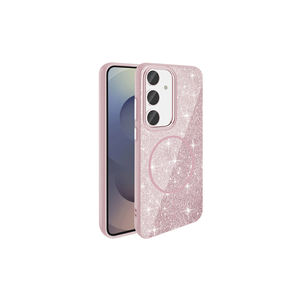 Coque en silicone blanc scintillant compatible MagSafe de luxe pour Samsung Galaxy S23 FE Netzy SAFA Okso Series Marble Ins 7 Plus - Product Image 5