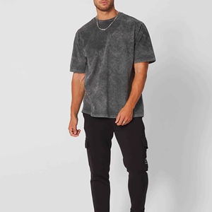 Camiseta de punto de algodón 100% de talla grande Unisex de alta calidad, camiseta de Fitness con serigrafía personalizada para hombres en estilo extragrande - Product Image 6