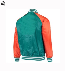 Chaqueta de Invierno de Béisbol de Satén 100% Poliéster con Logotipo Personalizado, Chaqueta de Invierno Universitaria Transpirable de Alta Calidad para Hombre - Product Image 2