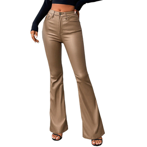 Nouveau pantalon en cuir pour femmes Skinny Leg Fit vente chaude personnalisé 100% pantalon en cuir véritable pour les femmes - Product Image 5