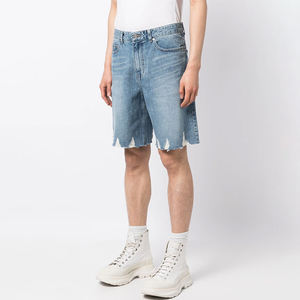 Nouveau style de jeans baggy de qualité supérieure pour l'été jeans personnalisés pour hommes shorts courts en denim foncé pour hommes - Product Image 4