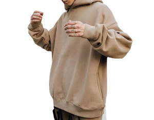 Pull-over de sport épais en coton éponge français surdimensionné sweats à capuche 400Gsm lourds en coton coréen de haute qualité avec logo personnalisé - Product Image 2