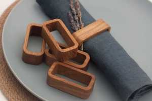 Ronds de serviette luxueux faits à la main artisanat en bois personnalisé table à manger haute exigence décorative avec finition naturelle meilleure qualité - Product Image 3