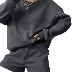 Pull-over classique pour femme en polyester épais bleu marine, décontracté, hiver, manches longues, coupe ample, pour rester au chaud par temps froid - Product Image 4