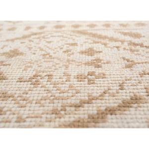 พรมขนสัตว์ถักมือ Erbe สีเบจ-น้ำตาล ลายเหรียญรูปสี่เหลี่ยมผืนผ้า สำหรับบ้าน ห้องโถงทางเข้า ห้องนั่งเล่น-AKWL-1812 - Product Image 3