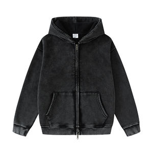 Sweat-shirts à capuche pour hommes de haute qualité, personnalisés, 100% coton, à fermeture éclair, respirants, coupe ample, coupe-vent, pour l'hiver - Product Image 4