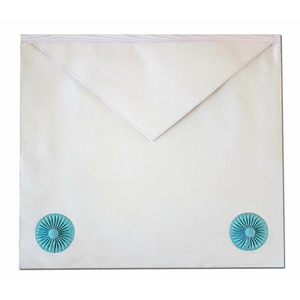 Kit de delantal de cuero Masonic past Master con bordado a mano dorado y morado - Product Image 4