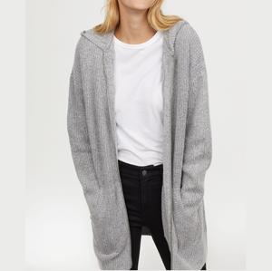 Cárdigan de Cachemira de punto de lana de talla grande, sudaderas con capucha, prendas de vestir exteriores transpirables, sudaderas con capucha deportivas de felpa francesa cálida para invierno - Product Image 1