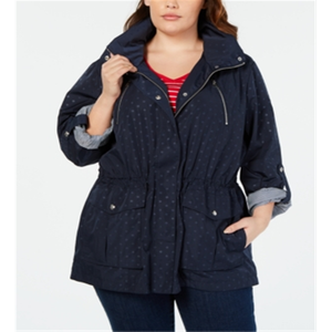 Giacca Utility Blu Stampata da Donna Taglie Forti Tommy Hilfiger - Product Image 1