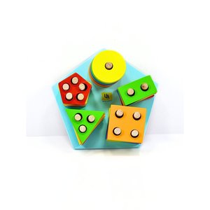 Juguete Educativo de Madera con Forma de Pentágono para Niños, Ayuda a Desarrollar la Coordinación Mano-Ojo y la Conciencia Espacial - Product Image 2