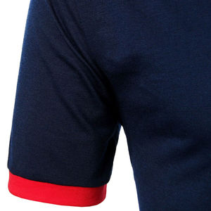 Alta calidad 100% algodón Casual personalizado sólido de punto para camisetas hombres Slim Fit transpirable secado rápido logotipo frontal - Product Image 4