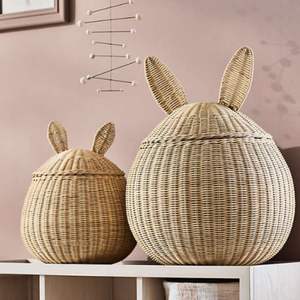 Panier en rotin fait main de haute qualité pour enfants Stockage tissé naturel en gros pour jouets et livres - Product Image 3