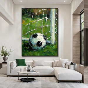 Regali per Tifosi di Calcio, Dipinto Impressionista su Tela Dipinto a Mano, Arte Murale Moderna di Calcio per Appassionati - Product Image 2