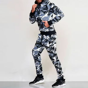 Survêtements pour hommes, sweat-shirt personnalisé à imprimé camouflage, marque privée, coupe régulière, pantalon de survêtement, sweat-shirt à capuche, OEM, sport, 100% coton, uni - Product Image 2