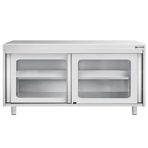 Armario de Acero Inoxidable PREMIUM - 1600x700mm - con Puertas Corredizas de Vidrio - Product Image 5