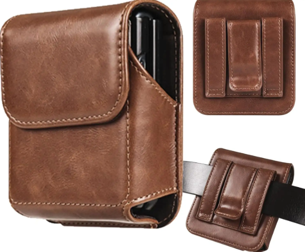 Durable Leather Phone Bag with Belt Holder Carrying Accessories Mobile Phone Bags & Cases for All Mobile
