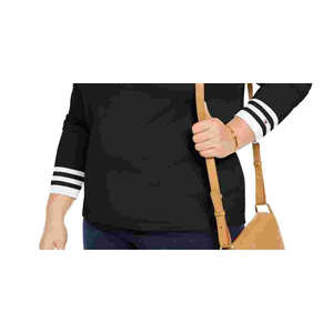 Maglione pullover da donna Tommy Hilfiger in cotone con scollo a V, taglie forti, nero 2XL - per l'autunno - Product Image 3