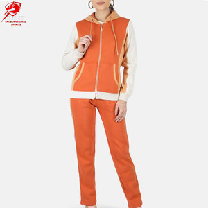 Ensemble de survêtements élégants pour femmes, en tissu brossé doux, coupe décontractée, pour la saison froide, à porter à la maison ou pour l'entraînement en salle de sport - Product Image 1