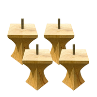 Pieds de meubles en bois d'hévéa de qualité supérieure - Conception personnalisée, bois massif durable pour canapé, chaise, armoire, usage hospitalier - Vente en gros OEM fabriquée au Vietnam