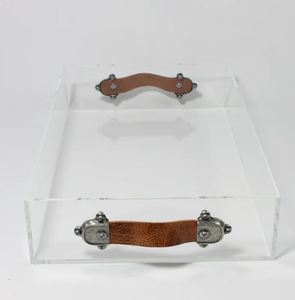 Bandeja de comida acrílica Rectangular Premium Acabado transparente Tamaño personalizado Perfecto para servir en el hogar y la cocina con elegancia - Product Image 2