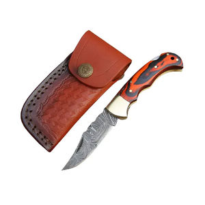 Couteau de poche pliant personnalisé en acier Damas, motif personnalisable, avec garantie de 3 ans pour le camping en plein air - Product Image 2