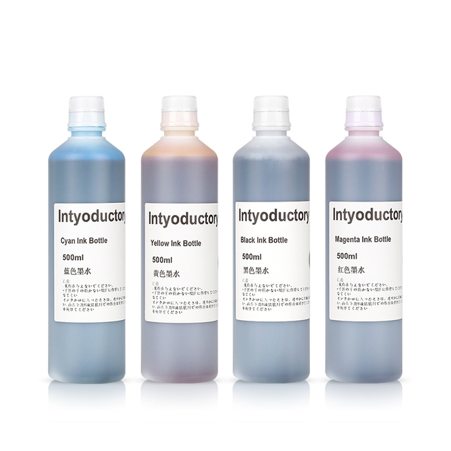 Ocbestjet 500ml Vivid Color Refillable Dye Ink Bottles for HP Smart Tank T908 Printer
