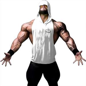 Camiseta de gimnasio de verano con estampado 3D personalizada, camiseta sin mangas con diseño Premium elegante al por mayor, camiseta sin mangas transpirable de 100% algodón para hombre - Product Image 2
