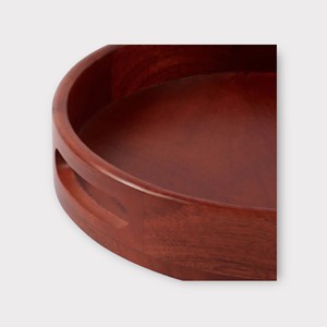 Plateau en bois de manguier avec finition noyer Portable et flexible pour la cuisine et le salon Vaisselle - Product Image 3