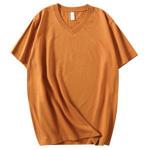 Alta calidad moda sólido en blanco 210 Gsm cuello redondo transpirable Regular Fit manga corta mujeres camisetas para hombres - Product Image 5