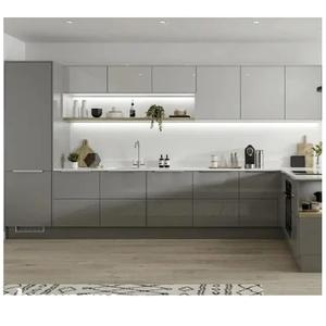 OEM acrílico cocina gabinetes Panel tablero MDF madera nuevo diseño mejor precio moderno modular muebles brillante mascota fácil de limpiar - Product Image 1