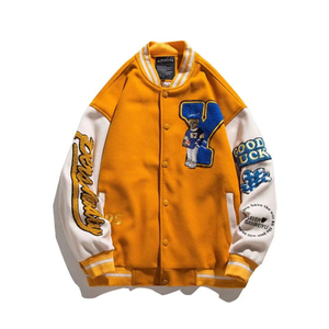 Chaqueta con letras de béisbol superventas personalizada de nuevo diseño, vendedores de chaqueta de béisbol negra de mangas completas de Pakistán - Product Image 4