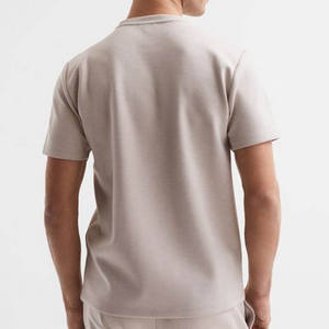 Camiseta básica de punto de gofres Camiseta con cuello redondo de ajuste estándar - Product Image 6