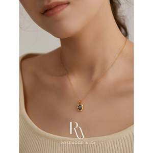 Collana con Pendente in Onice Nero Vintage con Catene Geometriche, Collane in Pietra Nera Anti-ossidazione a Forma di Quadrato, Ovale ed Esagono - Product Image 5
