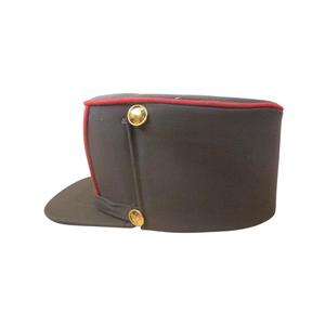 Casquette Napoléonienne Coréenne Française en Coton Vert avec Bordure Rouge et Insigne en Laiton - Product Image 6