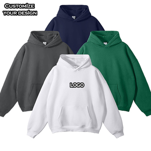 Sweat à capuche surdimensionné pour hommes de meilleure qualité 500gsm sweat-shirt à épaules tombantes brodé en coton éponge français épais - Product Image 1