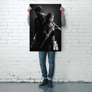 Affiche de portrait noir et blanc style moderne The Last of Us, sur toile, pour décoration murale - Product Image 3