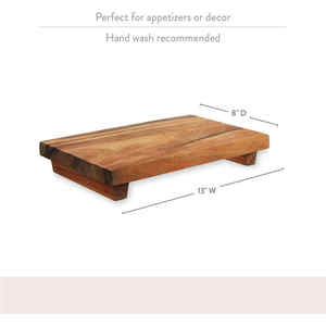 Plateau de service décoratif en bois d'acacia écologique fait à la main pour comptoir de cuisine charcuterie OEM accepté - Product Image 5