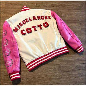 เสื้อแจ็กเก็ตเบสบอลมหาวิทยาลัยสำหรับสตรีและบุรุษผ้าขนสัตว์บอมเบอร์โลโก้แบบกำหนดเอง - Product Image 6