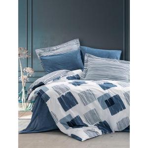 Solito Indigo Modern Single Box Cotton Duvet Cover Set - Product Image 1