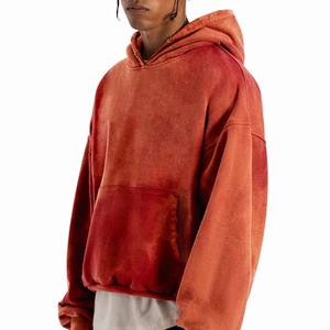 <b>Hoodies</b> Unisex Cheap Pullover High Quality Acid Washed Vintage Custom Oversized Stone Wash Distressed <b>Mens</b> <b>Hoodies</b> - Product Image 4