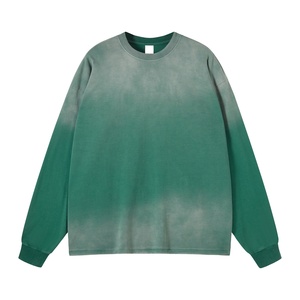 Fashion Casual Oversized Hoodie Vintage Washed Gradient Men's <b>shirts</b> Crew <b>T</b>-<b>shirt</b> <b>Long</b> <b>Sleeve</b> Thick 380gsm Unisex - Product Image 3