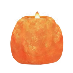 Lampe personnalisée au sel rose de l'Himalaya Bougeoir en cristal de roche Artisanat naturel sculpté Bougeoirs décoratifs - Product Image 4